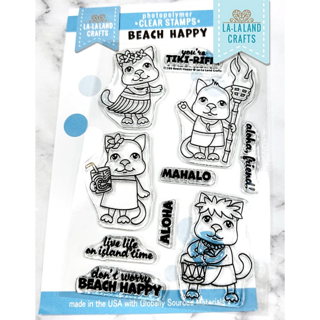 La-La Land Crafts Beach Happy Clear Stamps cl163