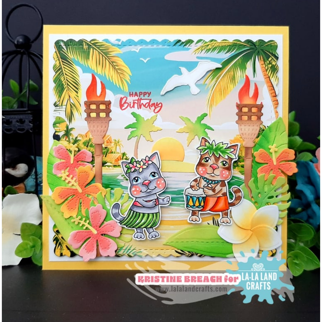 La-La Land Crafts Beach Happy Clear Stamps cl163 happy birthday