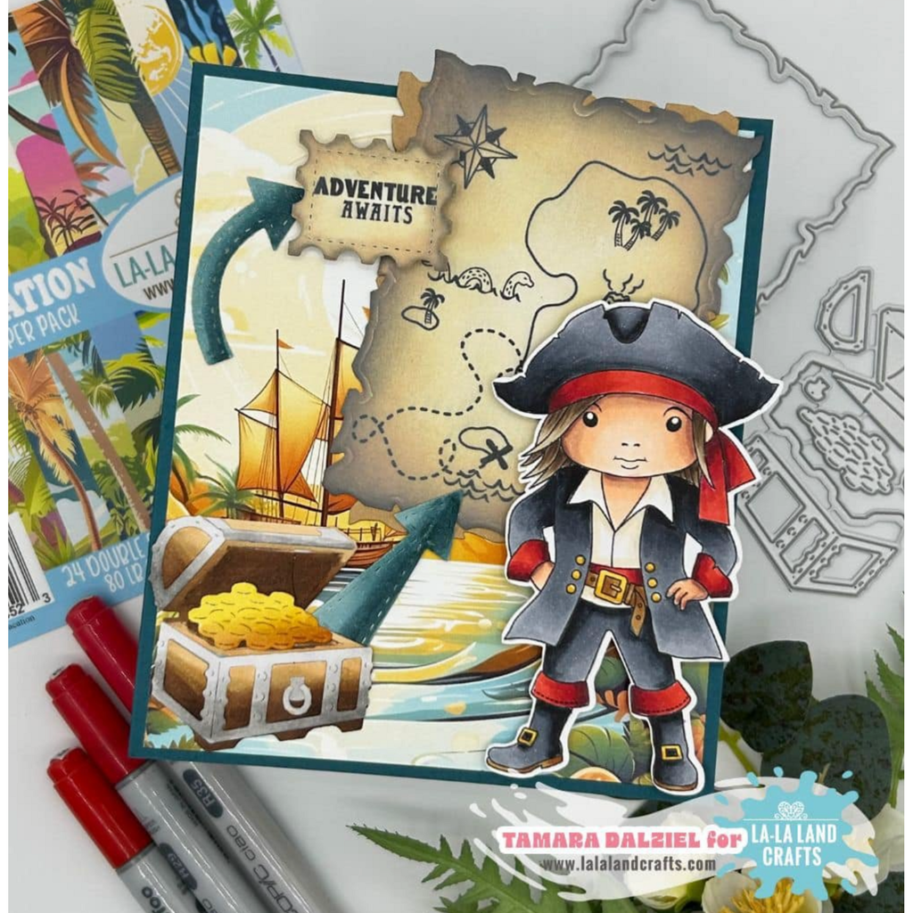 La-La Land Crafts Summer Vacation 6x6 Paper Pack dp042 pirates