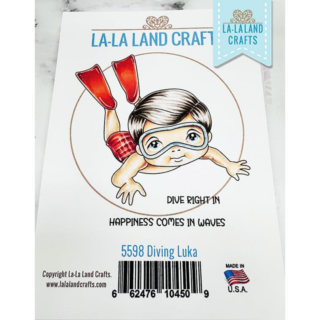 La-La Land Crafts Diving Luka Cling Stamp 5598