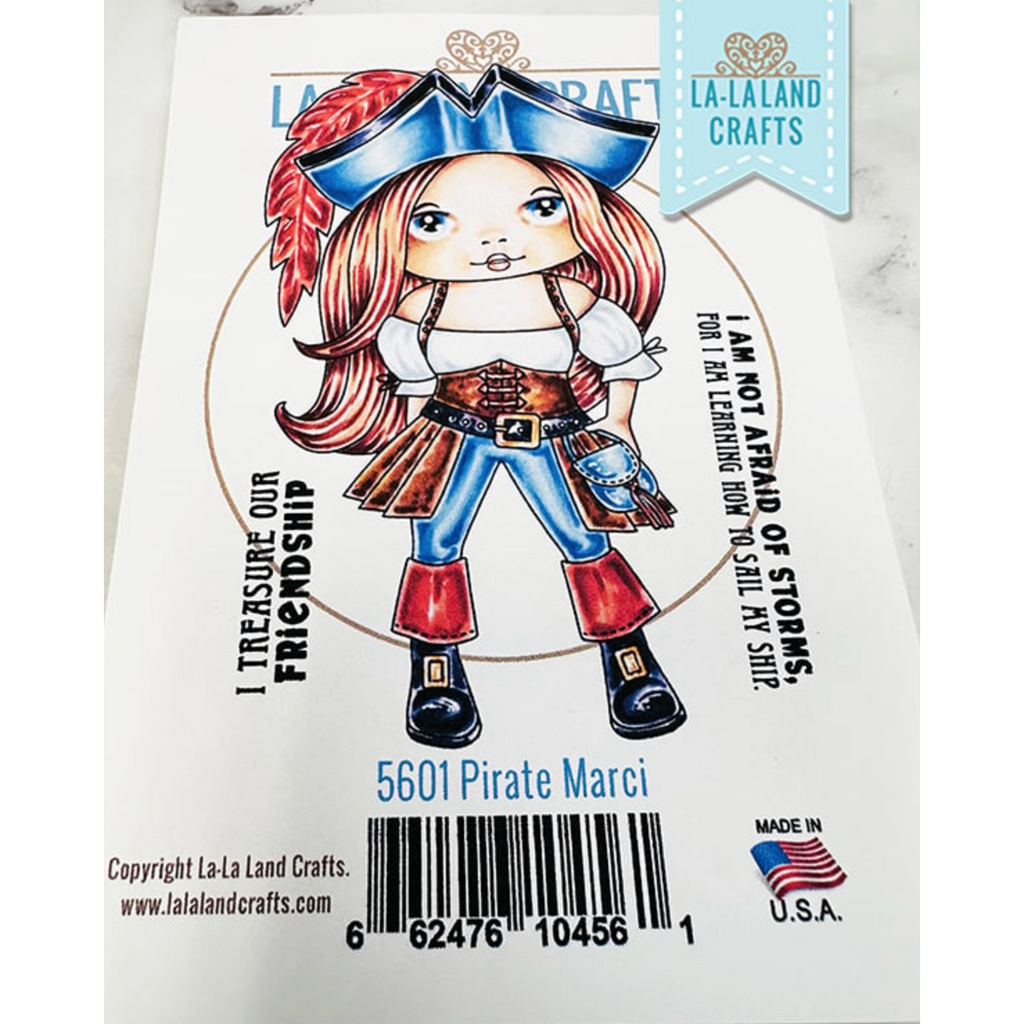 La-La Land Crafts Pirate Marci Cling Stamp 5601