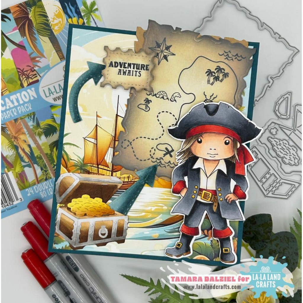 La-La Land Crafts Pirate Luka Cling Stamp 5600 adventure