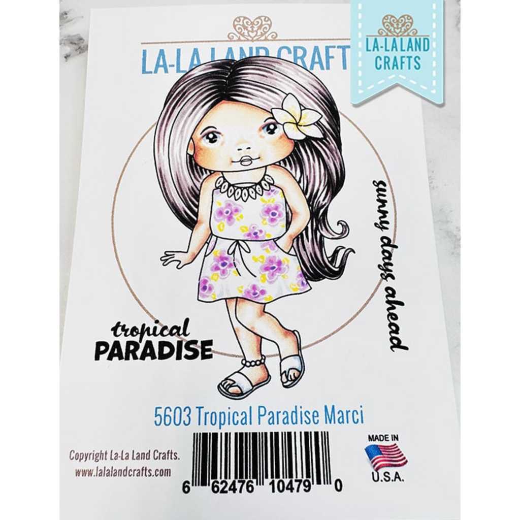 La-La Land Crafts Tropical Paradise Marci Cling Stamp 5603