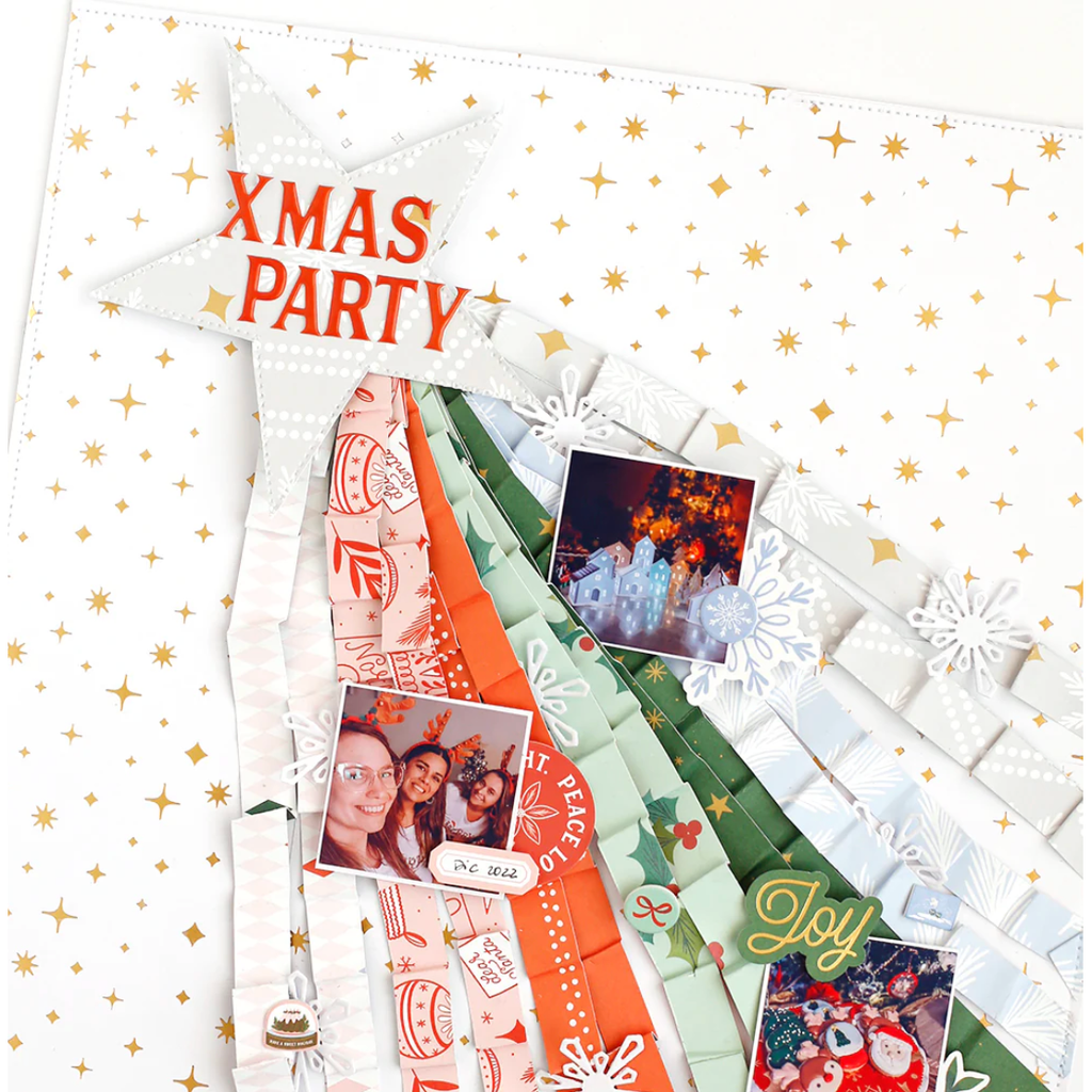 Pinkfresh Studio Holiday Dreams Puffy Alpha Stickers 215323* Christmas Party Layout | color-code:ALT01