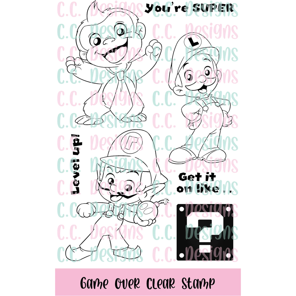 C.C. Designs Game Over Clear Stamp Set ccd-0349