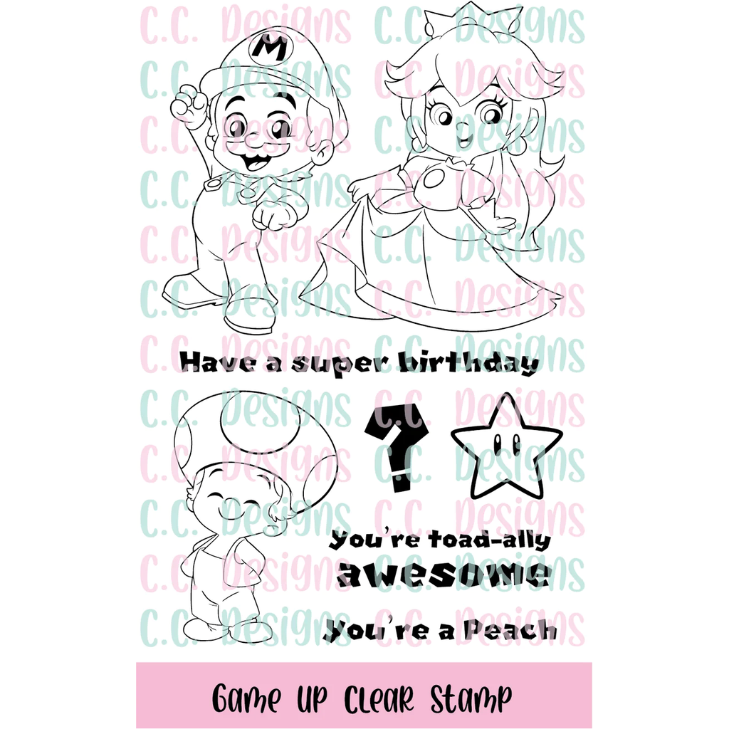 C.C. Designs Game Up Clear Stamp Set ccd-0350