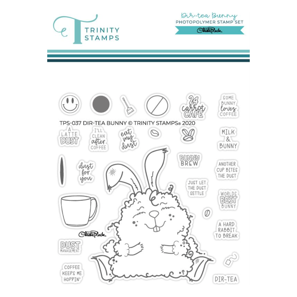 Trinity Stamps Dir-tea Bunny Clear Stamp Set tps-037