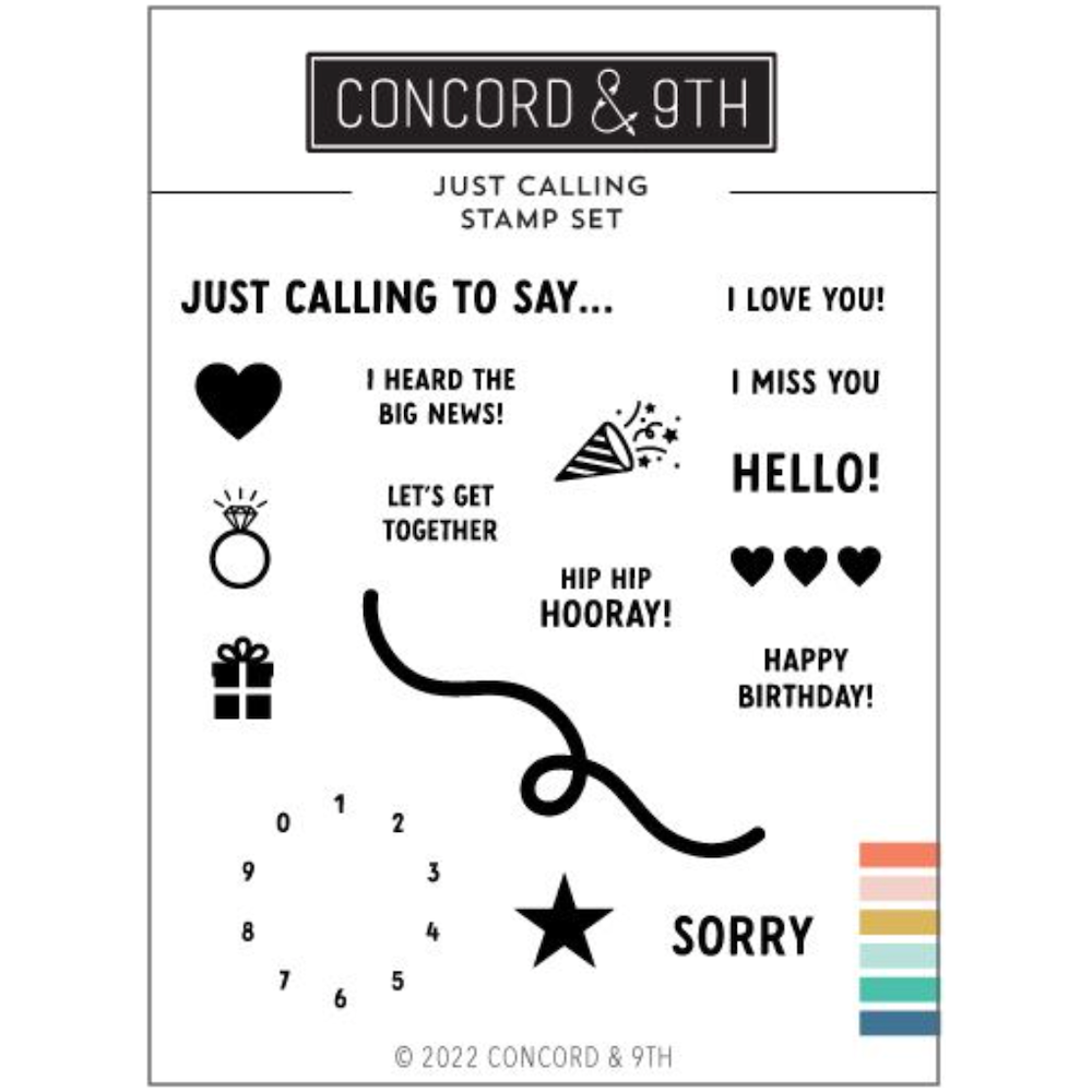 Concord & 9th Just Calling Stamp and Die Bundle stamp