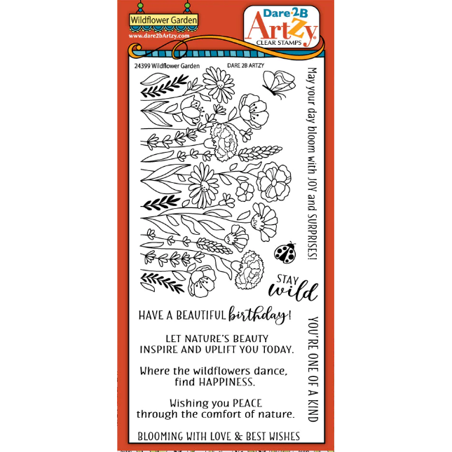 Dare 2B Artzy Wildflower Garden Clear Stamp Set 24399