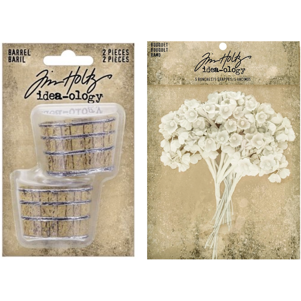 Tim Holtz Idea-ology Barrel and Bouquet Bundle