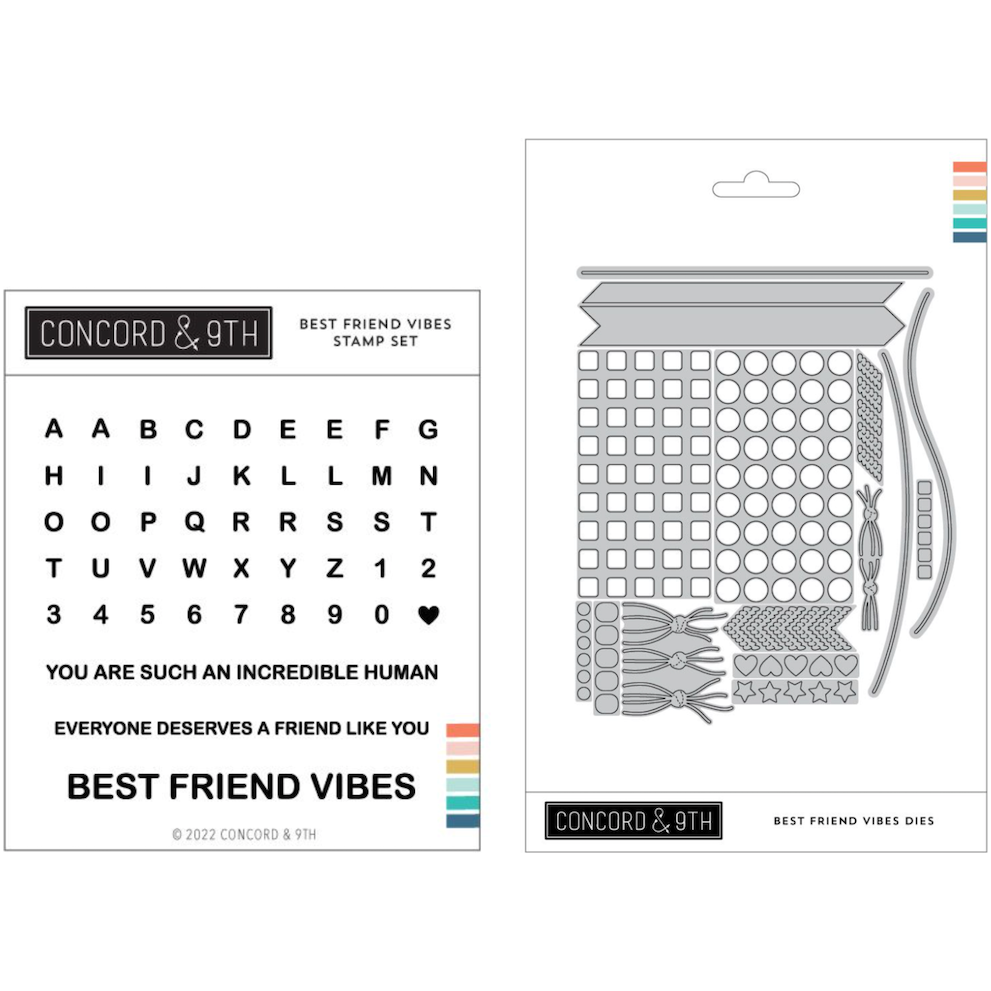 Concord & 9th Best Friend Vibes Stamp and Die Bundle