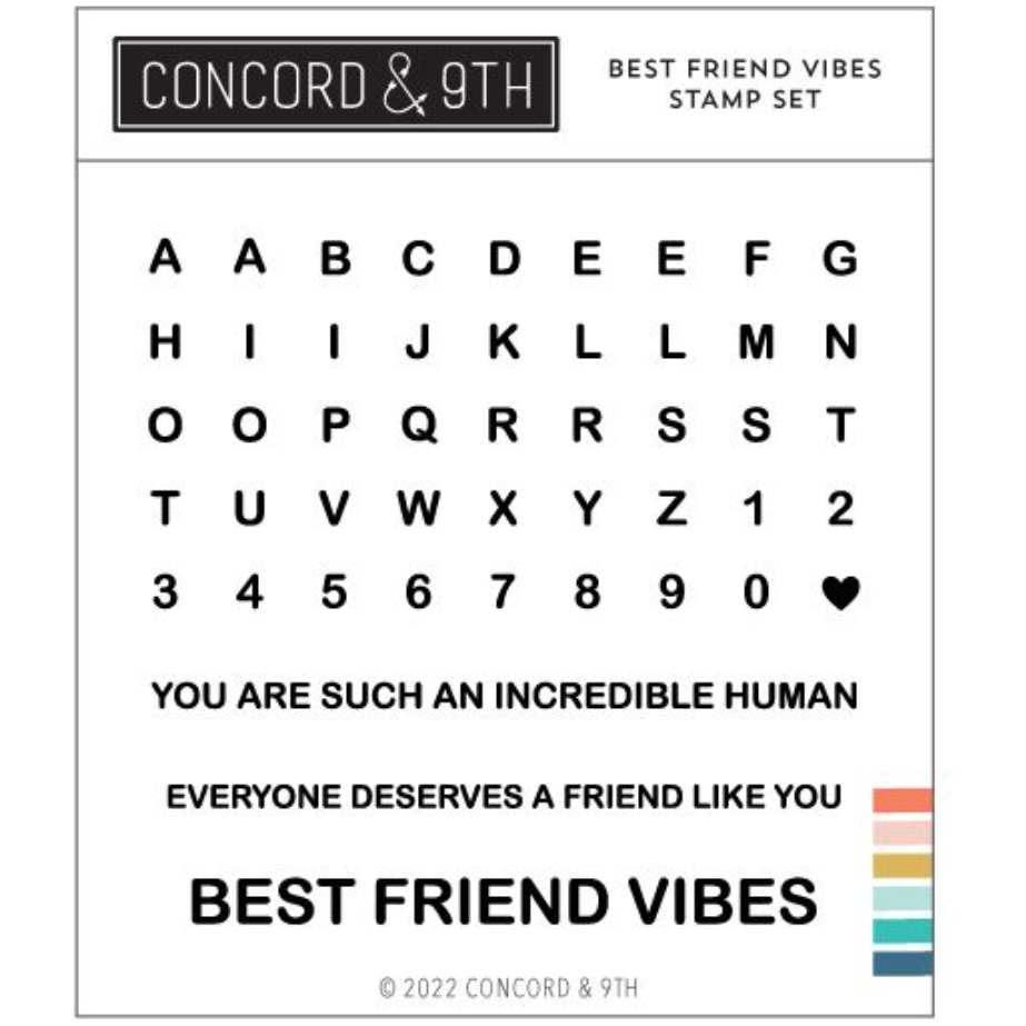 Concord & 9th Best Friend Vibes Clear Stamp Set 12085