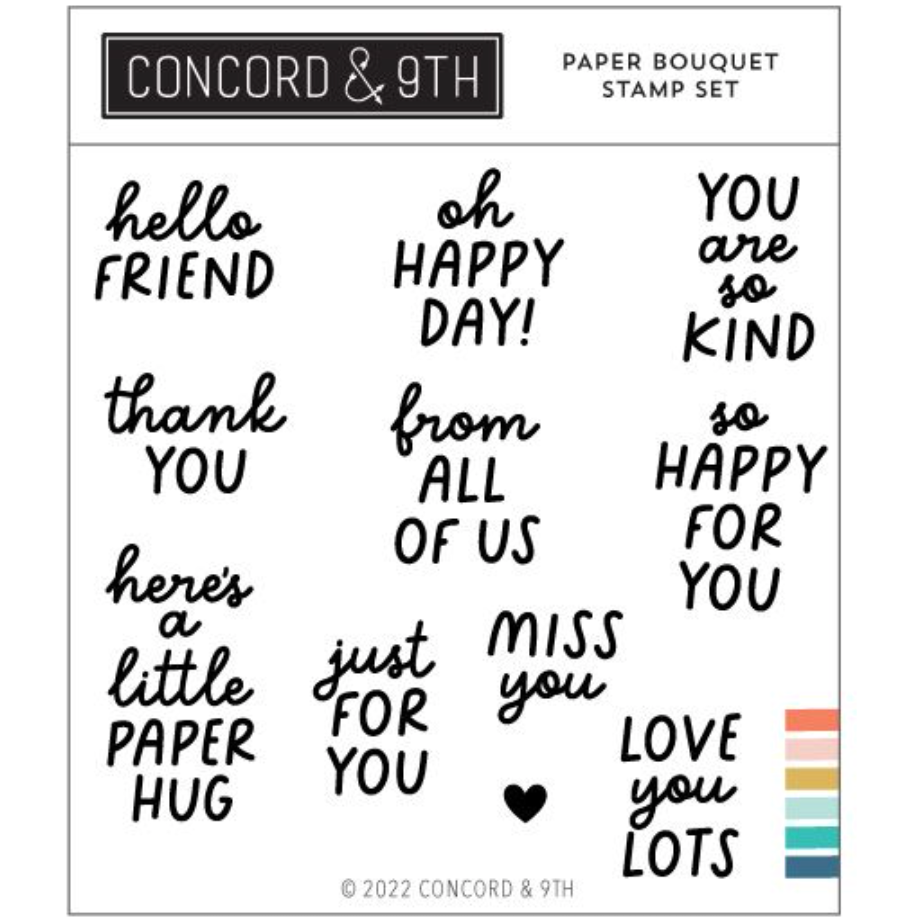 Concord & 9th Paper Bouquet Stamp and Die Bundle sentiment