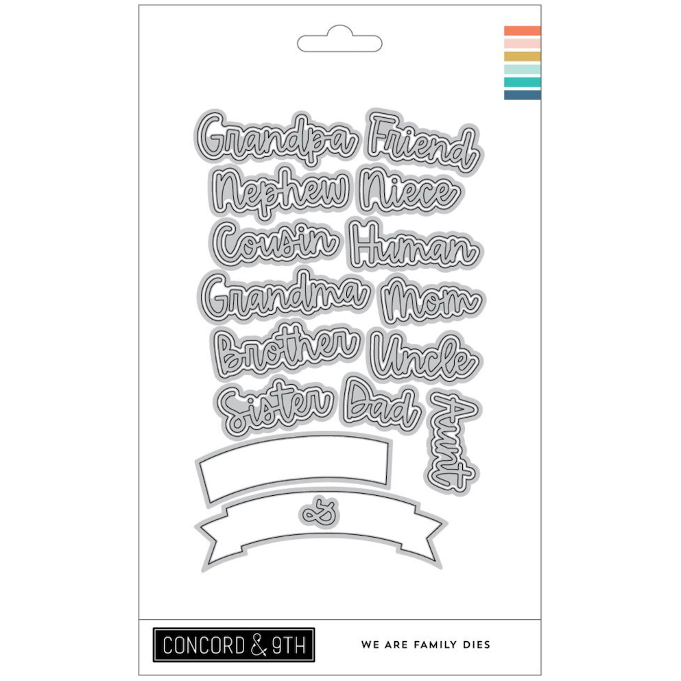 Concord & 9th We Are Family Stamp and Die Bundle banner