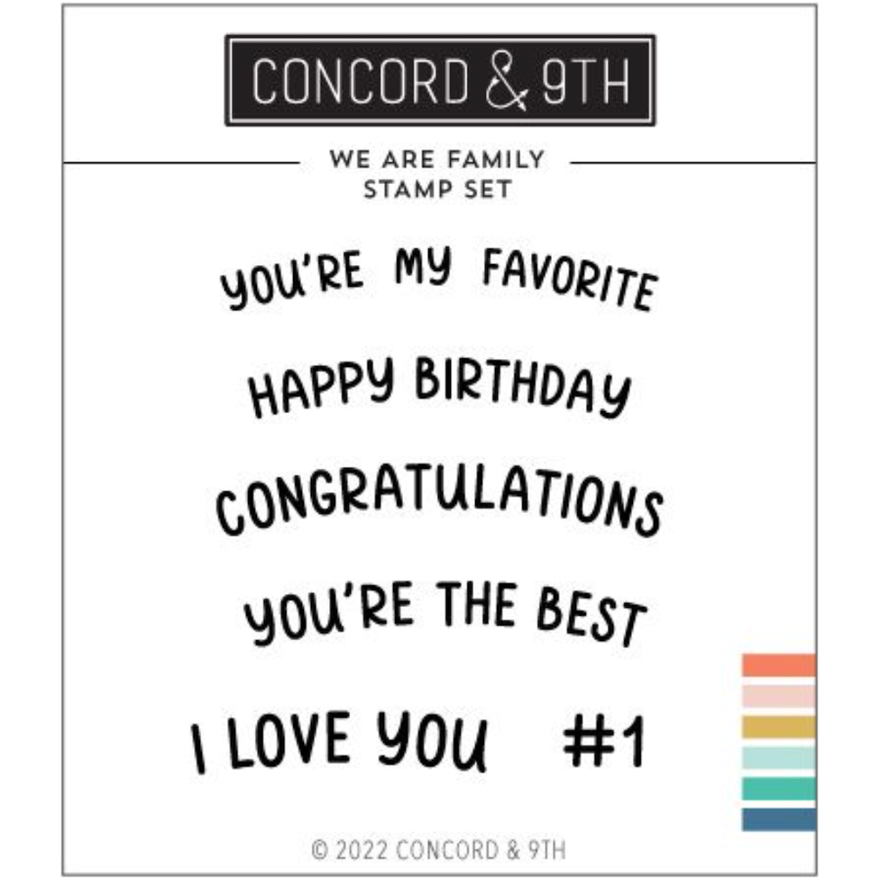 Concord & 9th We Are Family Clear Stamp Set 12095