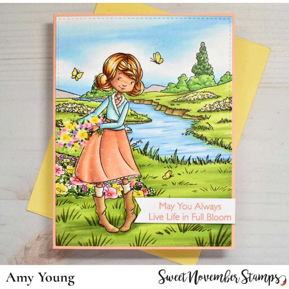 Sweet November Stamps Wildflower Meadow Clear Stamp Set sns-bb-wm-24 bloon