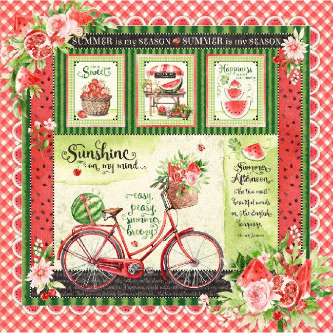 Graphic 45 Sunshine On My Mind 8 x 8 Paper Pad 707826 bike