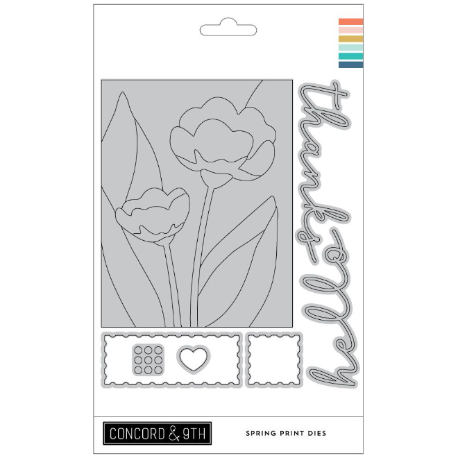 Concord & 9th Spring Print Stamp and Die Bundle metal