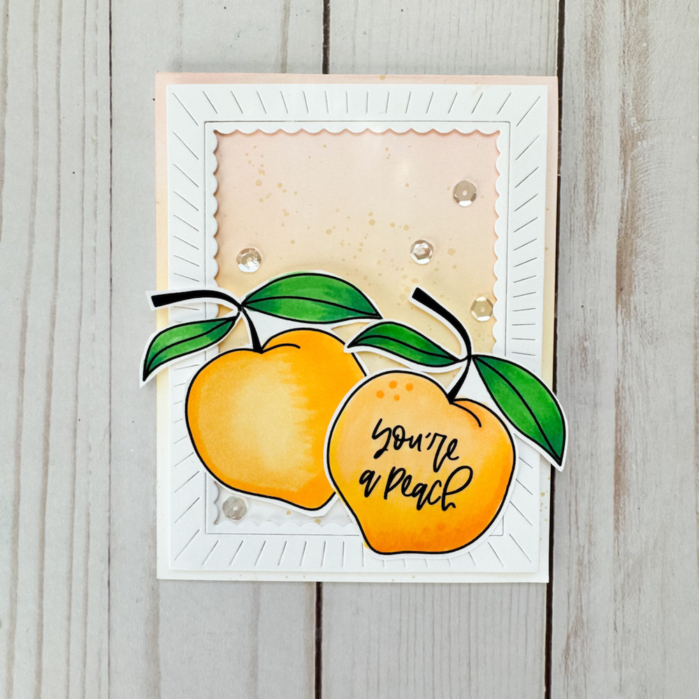 Avery Elle Fruit Greetings and Tags Die Set d-24-18 peach