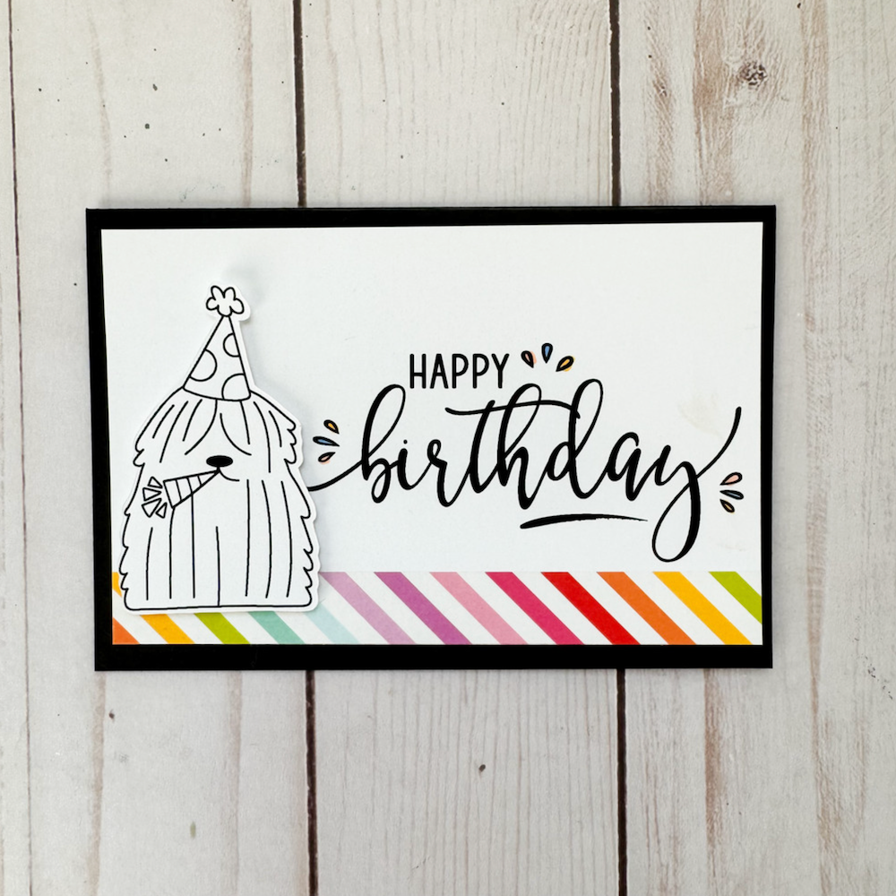 Avery Elle Shaggy Dog Clear Stamp Set st-24-17 birthday