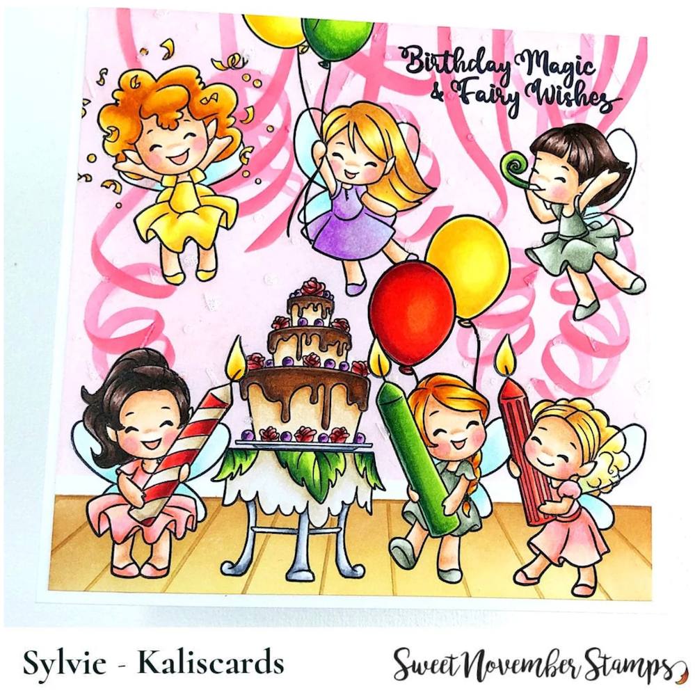 Sweet November Stamps Happy Birthday Clear Stamp Set sns-sm-fb-24 sylvie