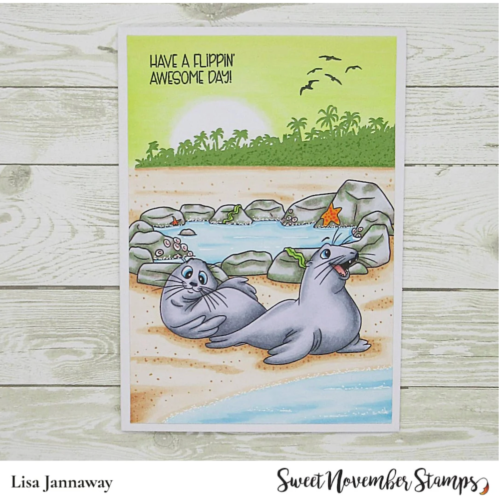 Sweet November Stamps Tide Pool Pals Clear Stamp Set sns-sm-tp-24 swesome