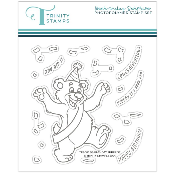 Trinity Stamps Bear-thday Surprise Clear Stamp Set tps-341