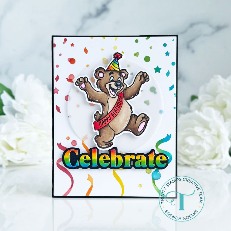 Trinity Stamps Bear-thday Surprise Clear Stamp Set tps-341 celebrate