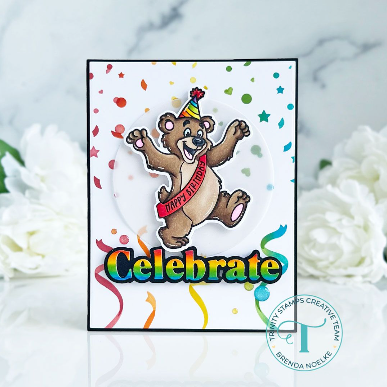 Trinity Stamps Bear-thday Surprise Die Set tmd-c341 happy