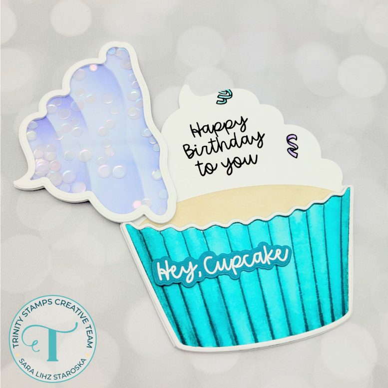 Trinity Stamps Hey Cupcake Clear Stamp Set tps-331 blue