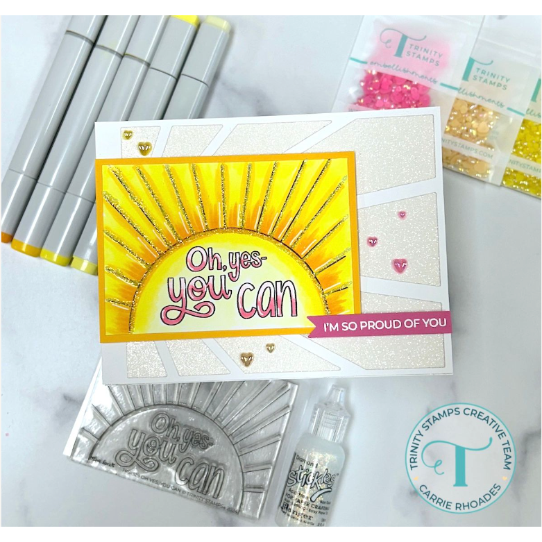 Trinity Stamps Oh Yes You Can Clear Stamp Set tps-329 sun