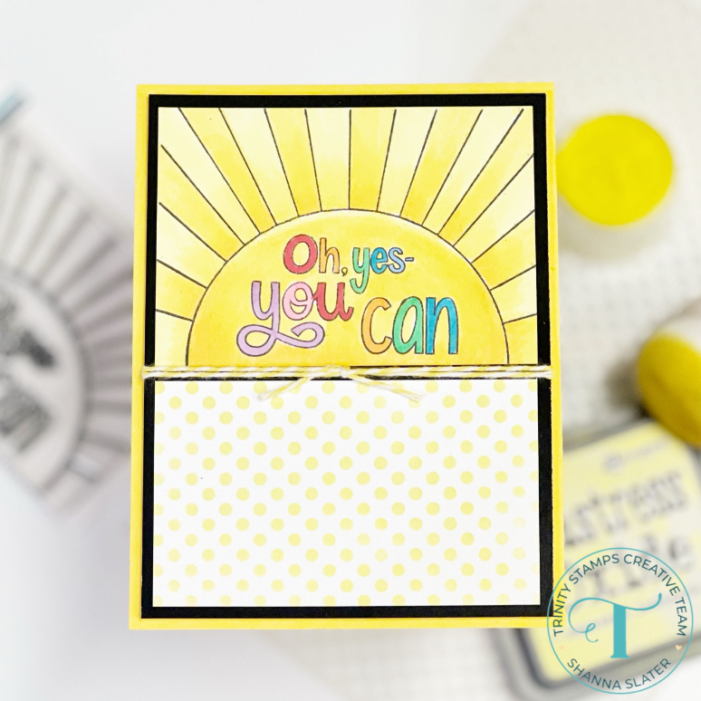 Trinity Stamps Oh Yes You Can Clear Stamp Set tps-329 yellow