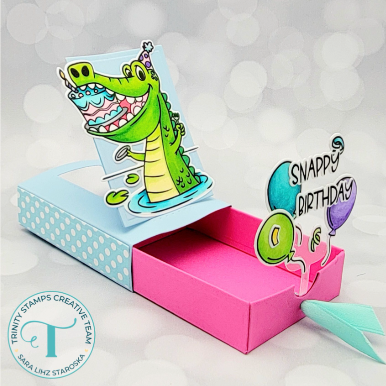 Trinity Stamps Pull and Pop Box Die Set tmd-308 dino