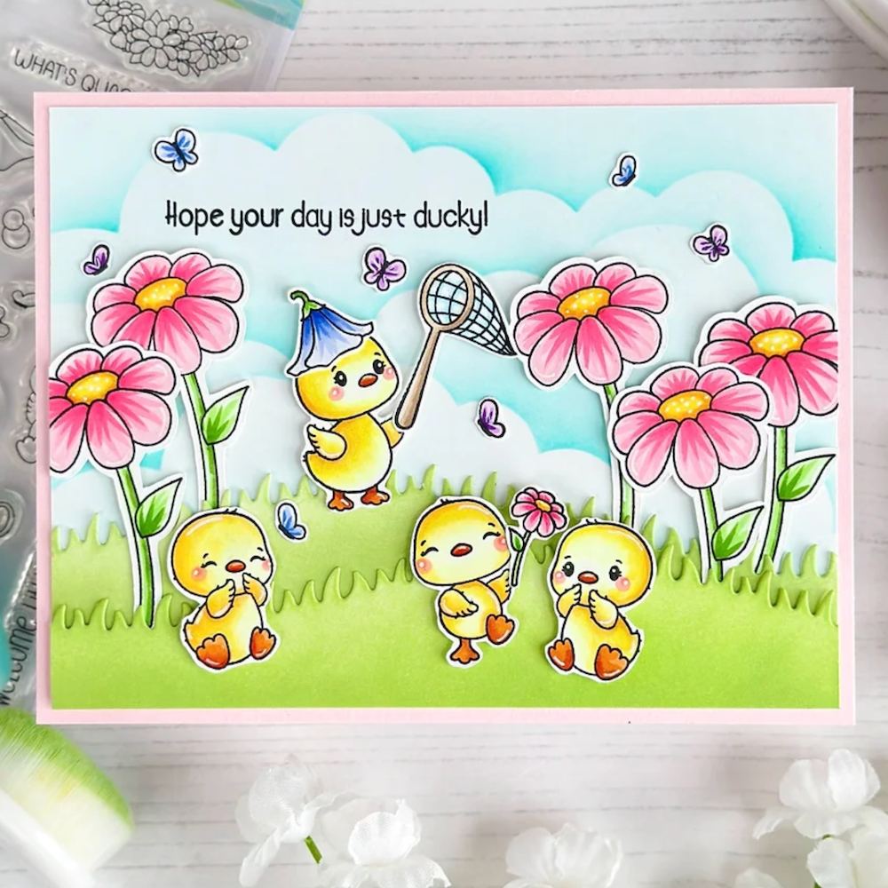 Streamside Studios A Ducky Day Clear Stamp Set stsd39 flower