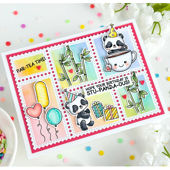 Streamside Studios Par-tea Pandas Clear Stamp Set stsd40 postage