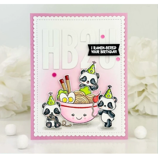 Streamside Studios Par-tea Pandas Clear Stamp Set stsd40 hb2u