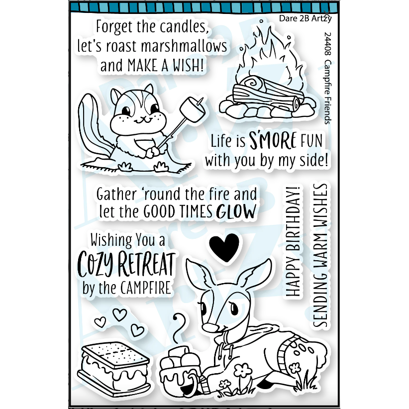 Dare 2B Artzy Campfire Friends Clear Stamp Set 24408