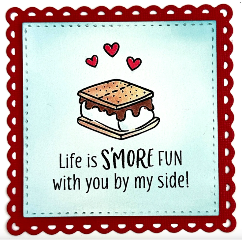 Dare 2B Artzy Campfire Friends Clear Stamp Set 24408 heart