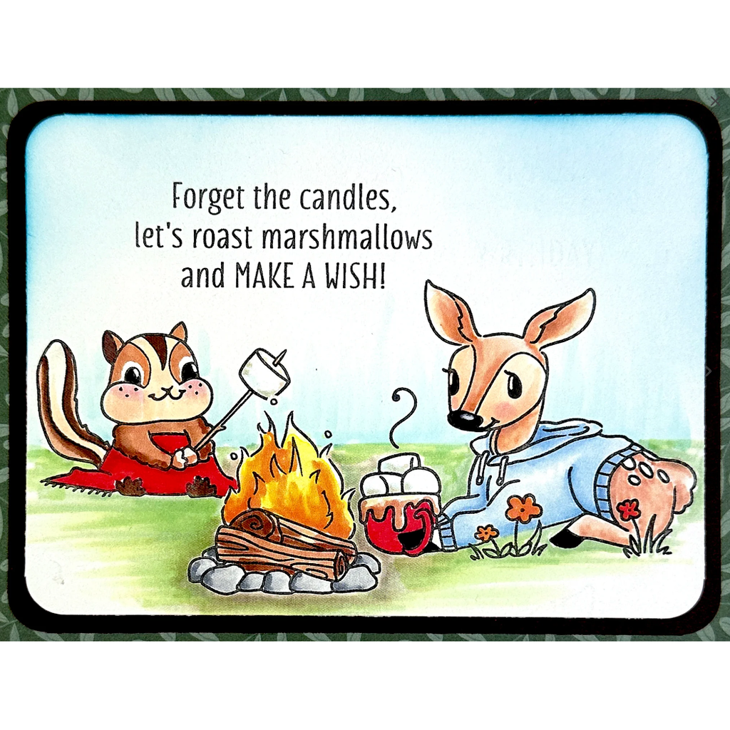 Dare 2B Artzy Campfire Friends Clear Stamp Set 24408 candles