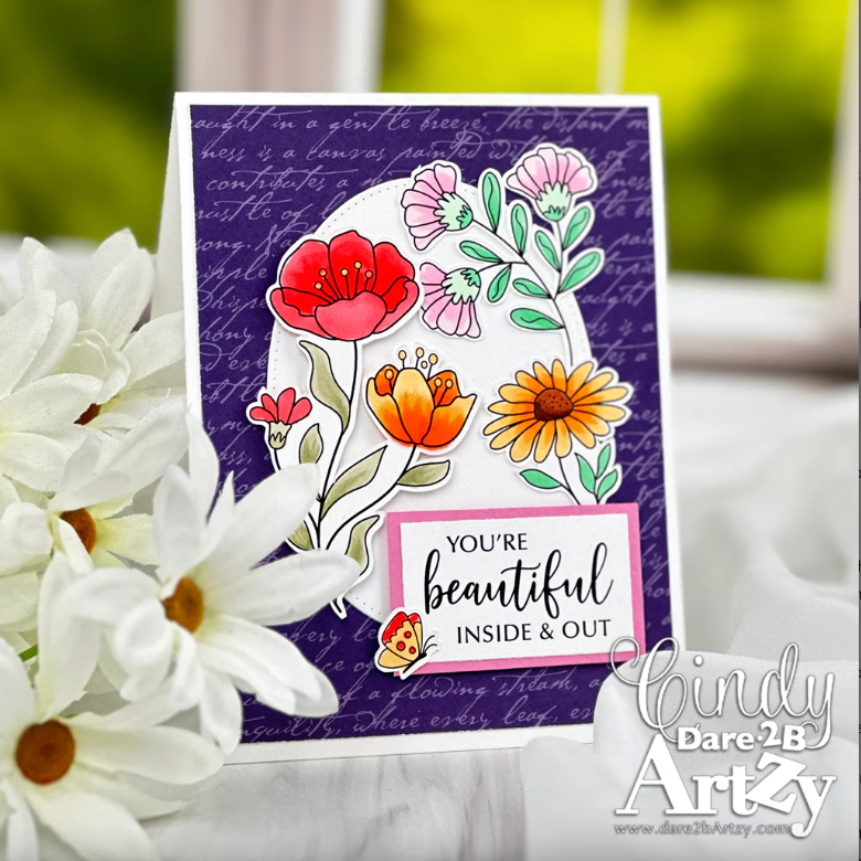 Dare 2B Artzy Beautiful Inside Clear Stamp Set 24400 cindy