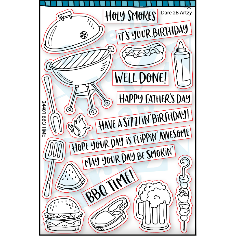 Dare 2B Artzy BBQ Time Clear Stamp Set 24401