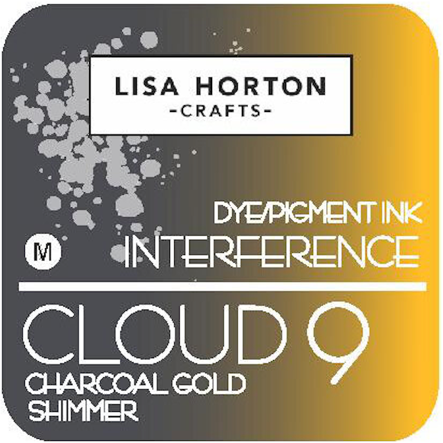 Lisa Horton Crafts Cloud 9 Charcoal Gold Shimmer Interference Ink Pad lhcip081