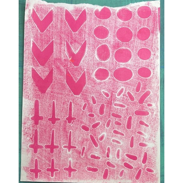 StencilGirl Boro on Steroids I Stencil ll1024 pink