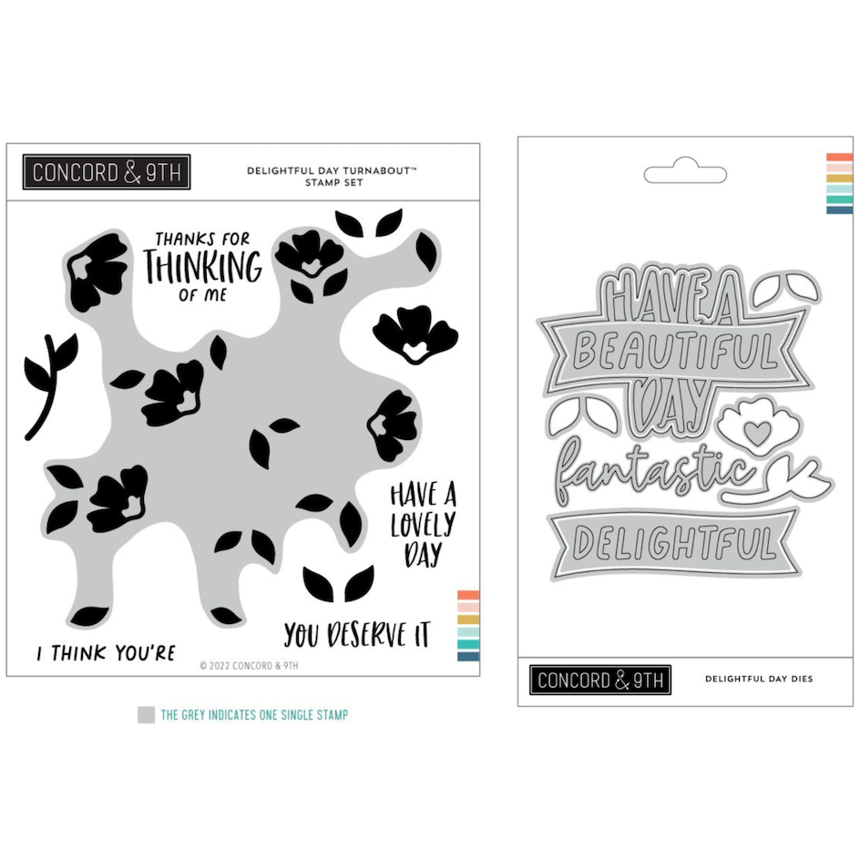 Concord & 9th Delightful Day Turnabout Stamp and Die Bundle