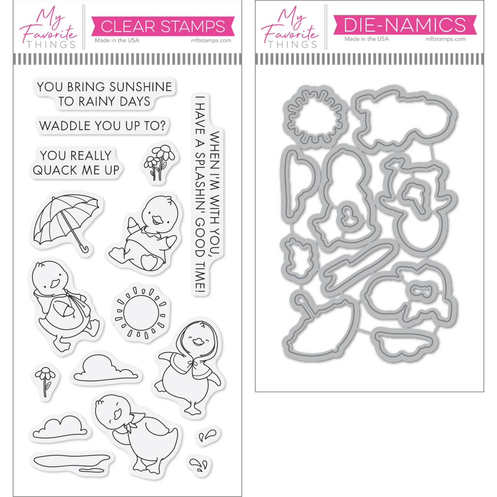 My Favorite Things Duck Duck Quack Clear Stamps and Dies Set