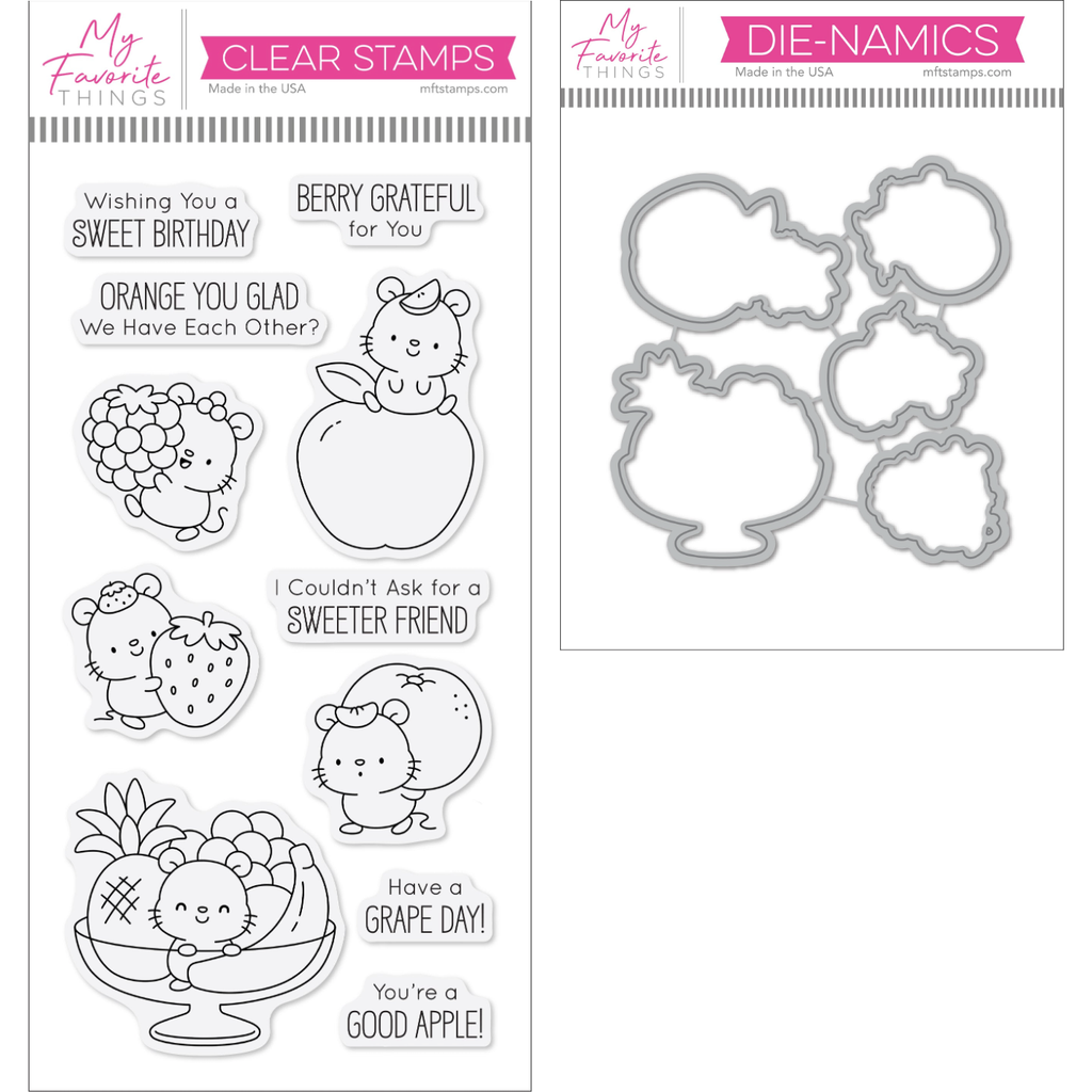 My Favorite Things Sweetest Friends Clear Stamps and Dies Set