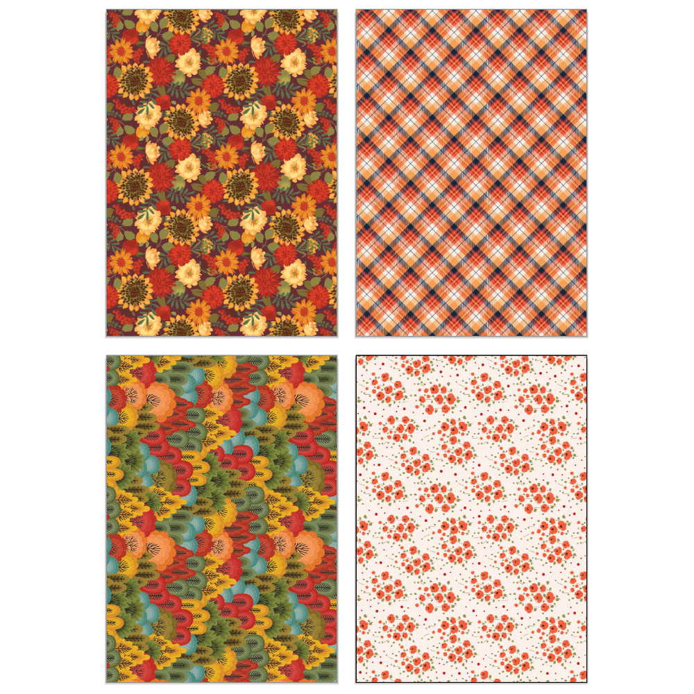 Honey Bee Fall Is In The Air 6 x 8.5 Paper Pad hbpa-058 Elegant Autumn Patterns