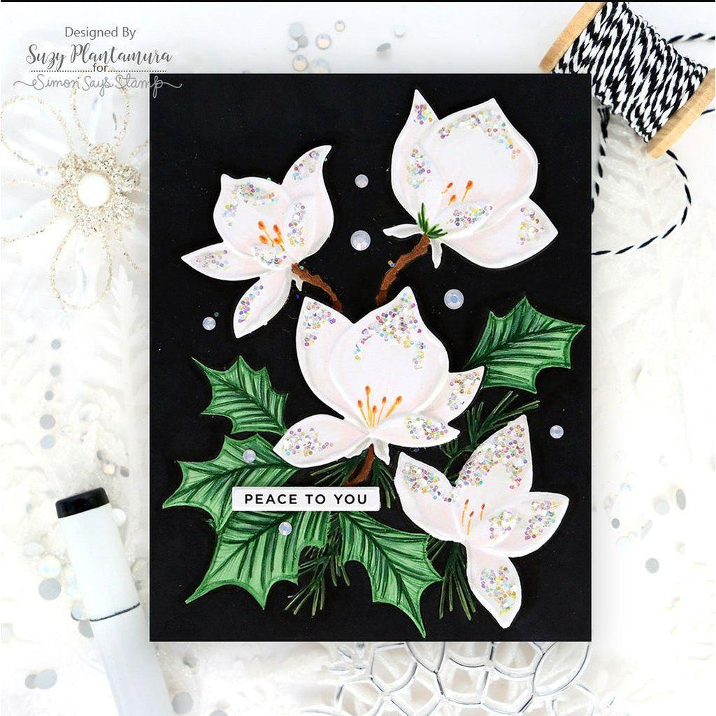 Simon Says Stamp Embossing Folder and Cutting Dies Christmas Magnolia sfd450 Sweet Wishes Christmas Card | color-code:ALT02