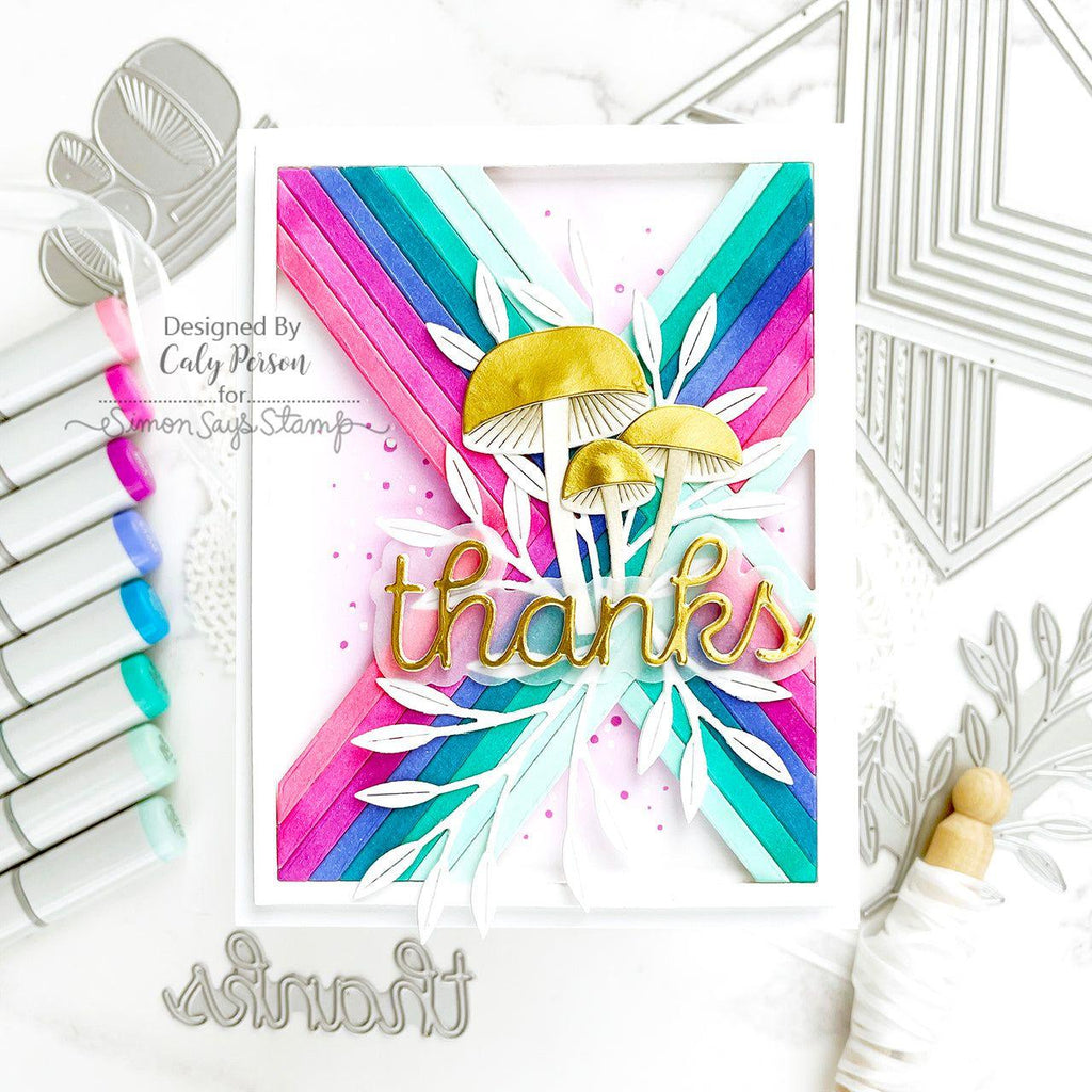 CZ Design Scripty Thanks Wafer Dies czd207 Season Of Wonder Thanks Card | color-code:ALT02