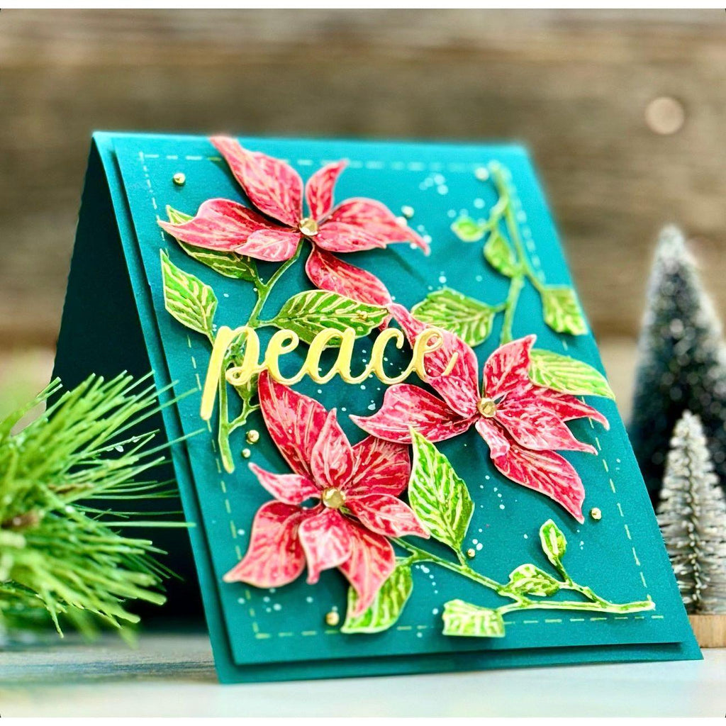 Simon Says Stamp Scripty Peace Wafer Dies 1208sd Festive Fun Christmas Card